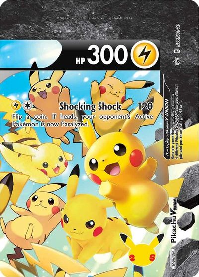 Pikachu V-UNION (SWSH140) (Célébrations) [Épée et Bouclier : Coffrets Dresseur d’élite]