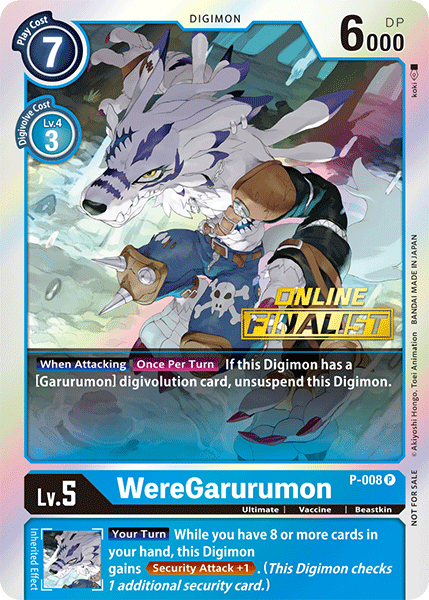 WereGarurumon [P-008] (Regional en Línea - Finalista) [Cartas Promocionales]