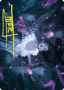 Neva, traquée par les cauchemars – Carte illustration (Signature estampée or) [Série d'illustrations Les friches d'Eldraine]
