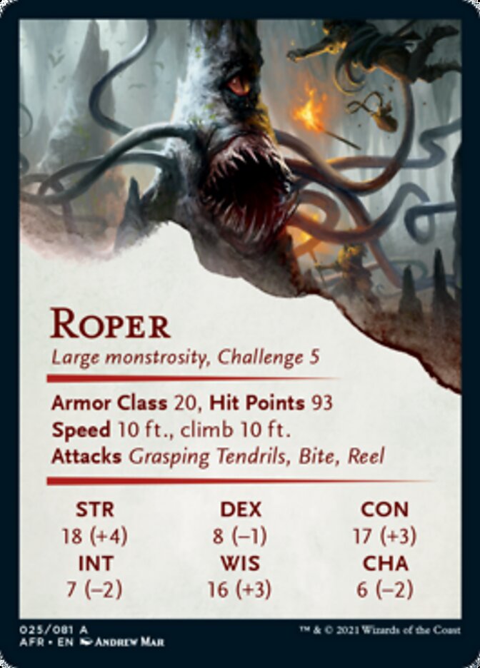 Carte d'art Roper [Donjons & Dragons : Aventures dans les Royaumes Oubliés - Série d'art]