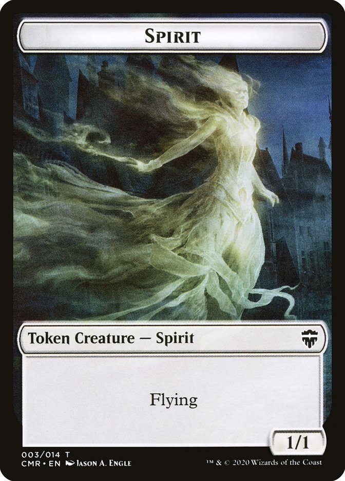 Jeton double-face Esprit // Zombie [Jetons Commander Légendes]
