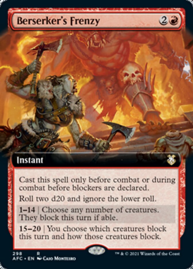 Frénésie du berserker (Extended Art) [Dungeons & Dragons: Adventures in the Forgotten Realms Commander]