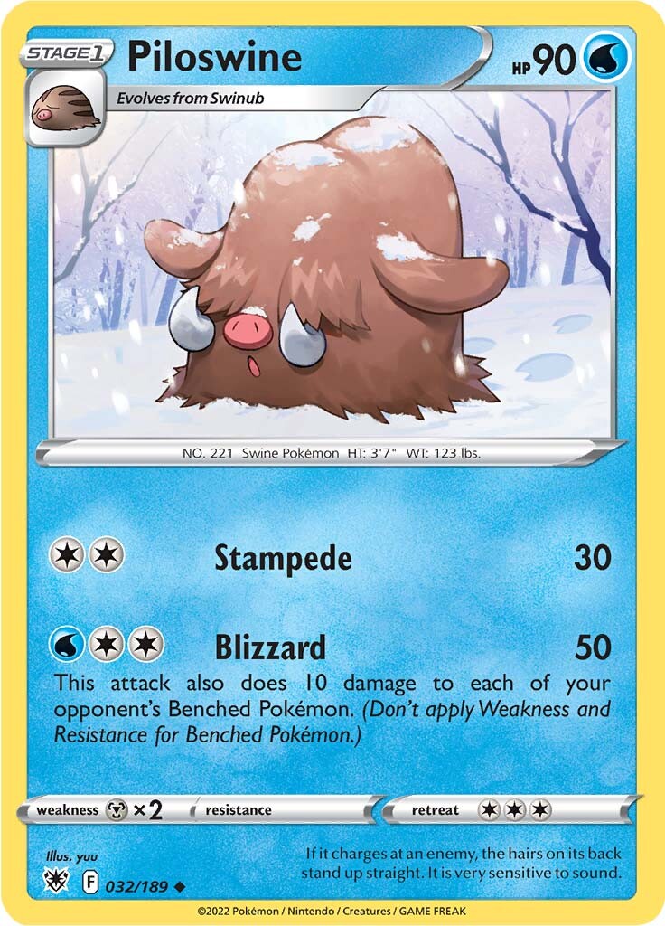 Piloswine (032/189) [Espada y Escudo: Resplandor Astral]