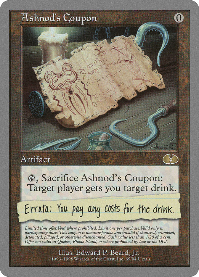Le coupon d'Ashnod [Déjanté]