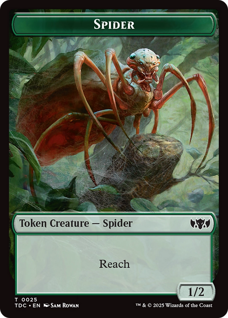 Mur // Araignée jeton recto-verso [Tarkir: Dragonstorm Commander Tokens]