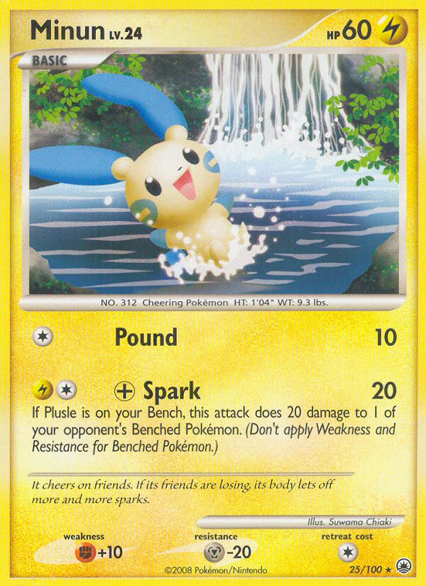 Minun (25/100) [Diamant & Perle: Aube Majestueuse]