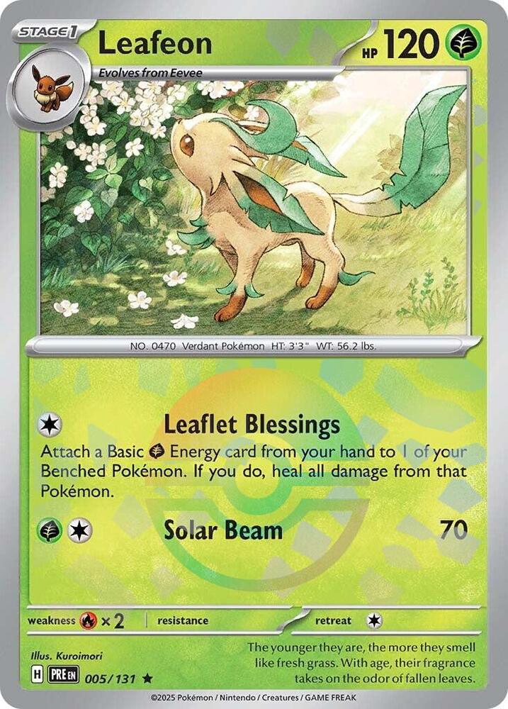 Leafeon (005/131) (Motif Poké Ball) [Écarlate et Violet : Évolutions Prismatiques]