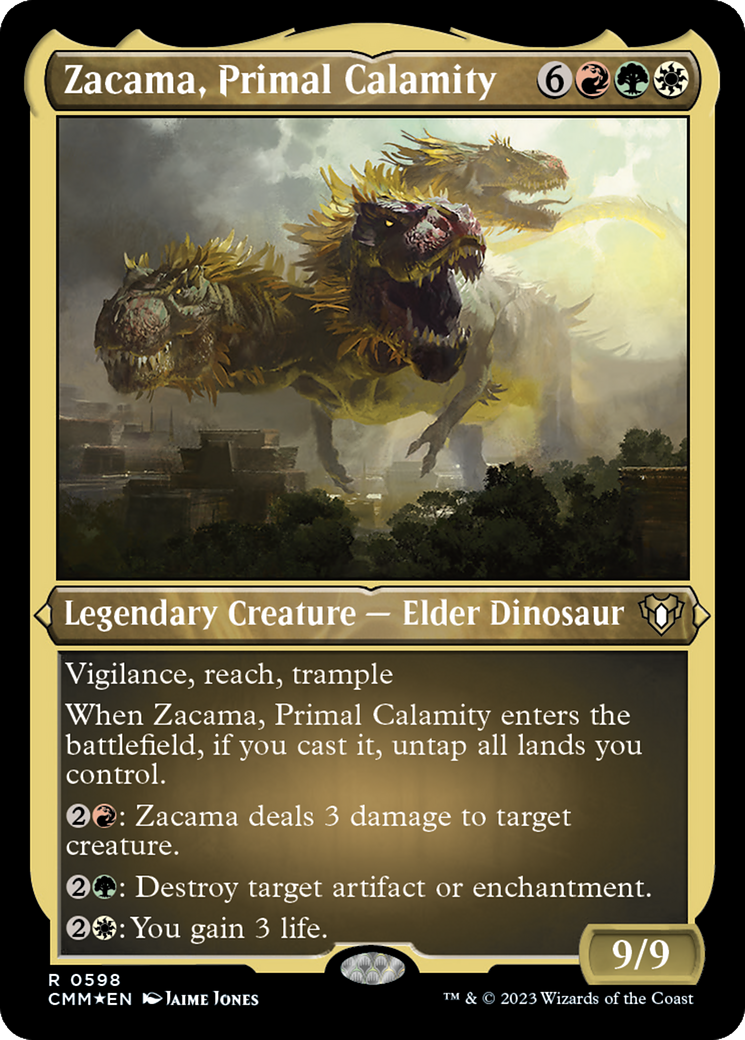 Zacama, Calamité primordiale (Foil gravé) [Commander Masters]