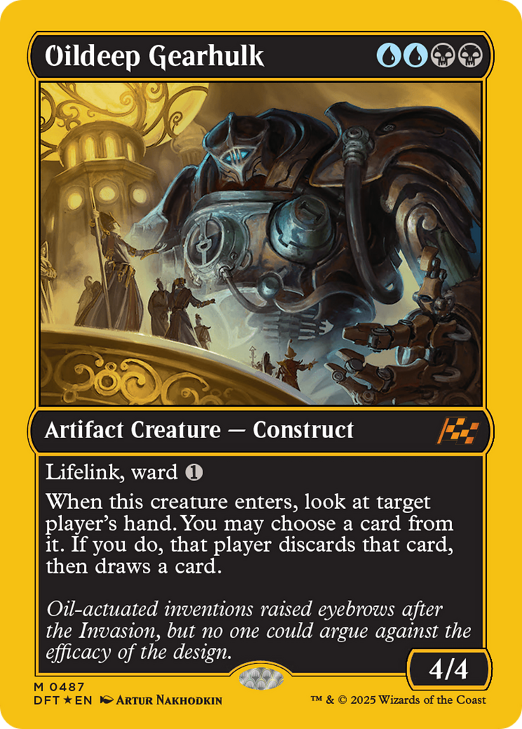 Oildeep Gearhulk (Carte brillante du premier prix) [Aetherdrift]