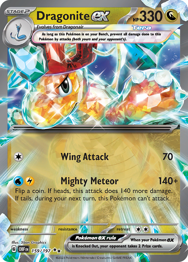Dragonite ex (159/197) [Escarlata y Púrpura: Llamas Obscuras]