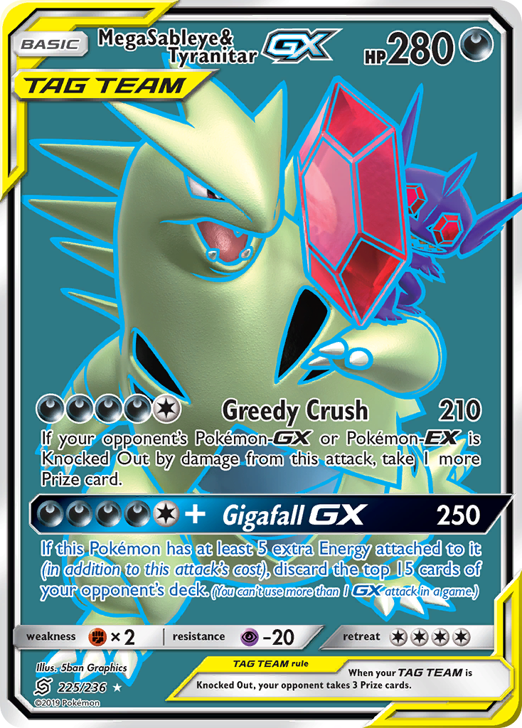 Méga Ténéfix & Tyranocif GX (225/236) [Soleil et Lune : Harmonie des Esprits]
