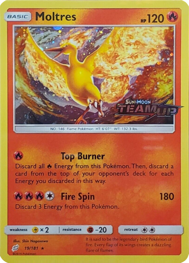 Moltres (19/181) (Sellado) [Sol y Luna: Unión de Equipos]