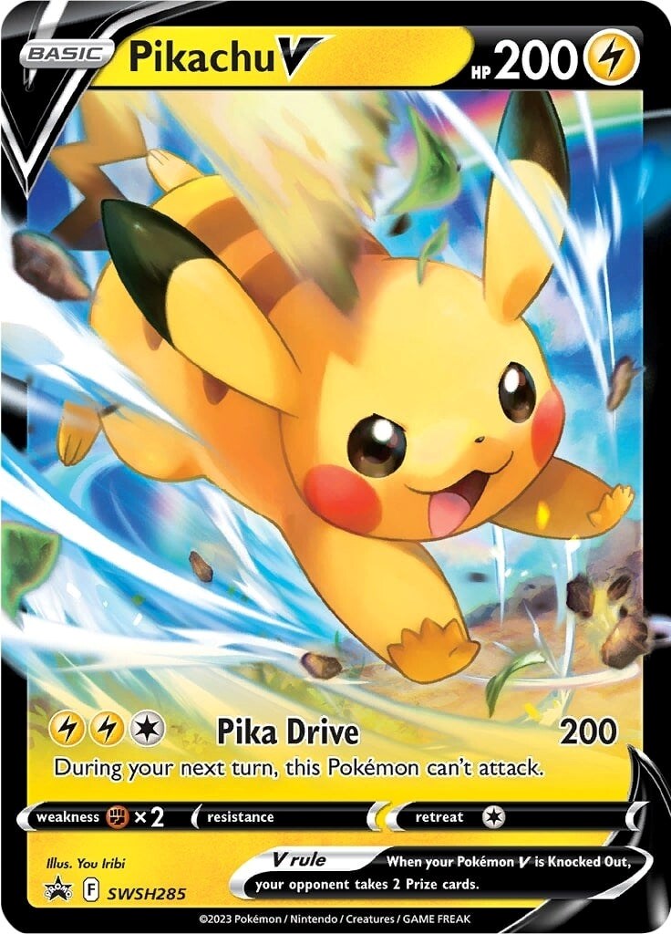 Pikachu V (SWSH285) [Espada y Escudo: Cartas de promoción de estrella negra]