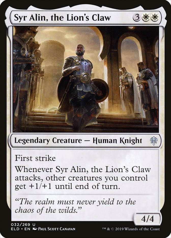 Syr Alin, griffe du lion [Trône d'Eldraine]