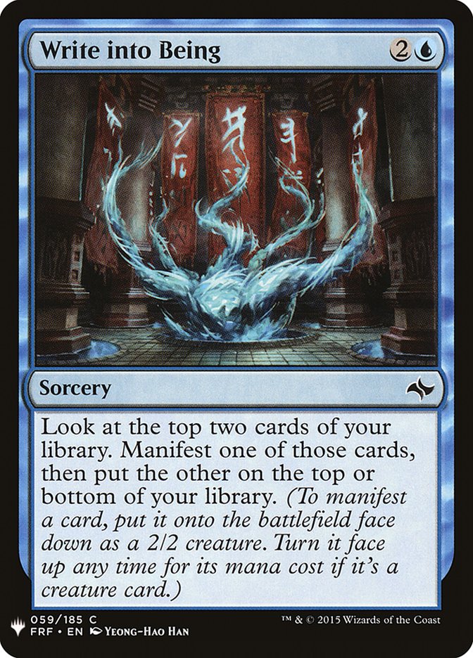 Écriture dans l'être [Mystery Booster]