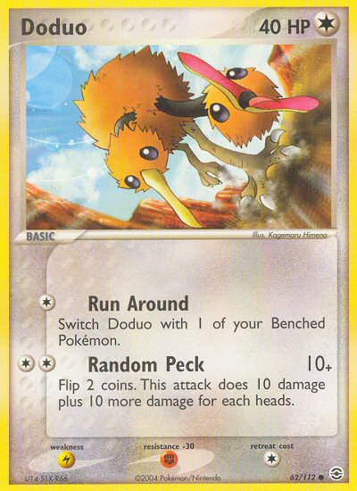 Doduo (62/112) [EX: Rouge Feu & Vert Feuille]