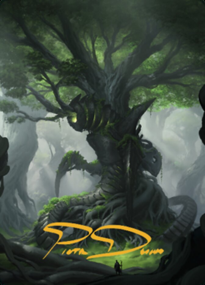 Carte d'art Forêt (Signature estampée or) [Série d'illustrations de La Guerre Fratricide]