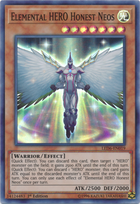 HÉROE Elemental Honest Neos [LED6-EN019] Super Rara