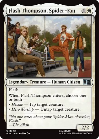 Flash Thompson, fan de Spider-Man [Commander de Marvel Super Heroes]