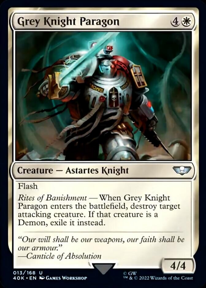 Paragon Chevaliers Gris (Foil hypertrophié) [Warhammer 40,000]