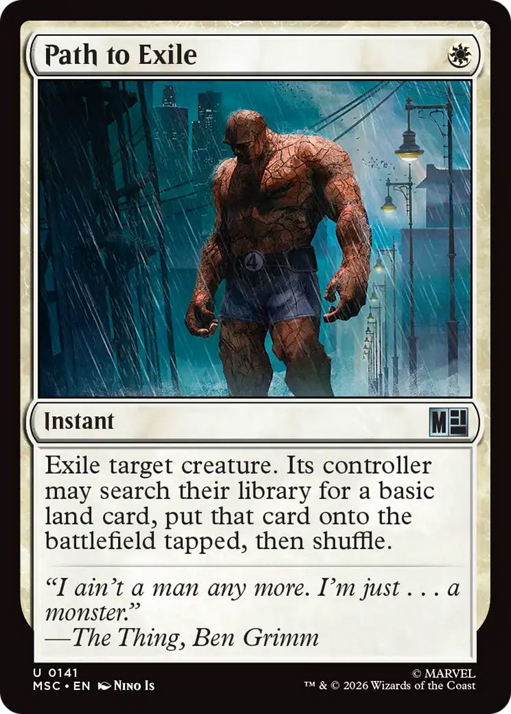 Camino al Exilio (foil de subida) [Marvel Super Heroes Commander]