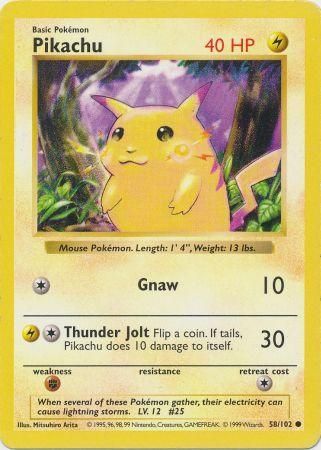 Pikachu (58/102) [Set de Base Sans Ombre Illimité]