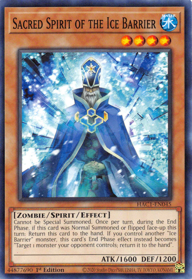 Esprit Saint de la Barrière de Glace (Duel Terminal) [HAC1-FR045] Parallel Rare