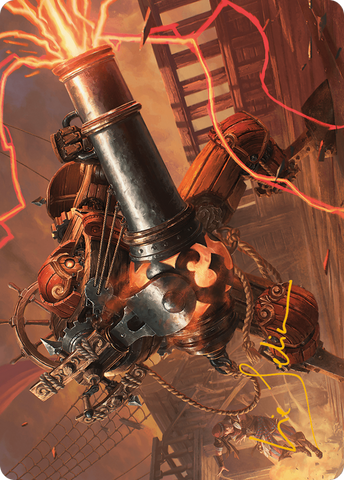 Carta de arte de Hulk Lanzador (firma estampada en oro) [Serie de arte Modern Horizons 3]