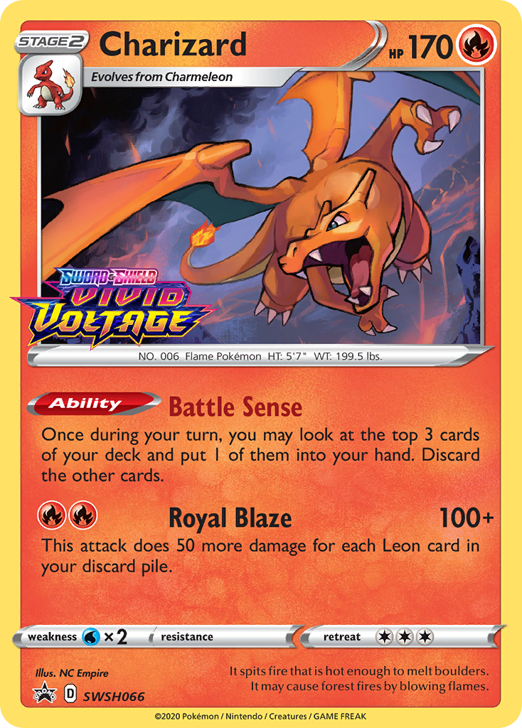 Charizard (SWSH066) (Prerelease Promo) [Espada y Escudo: Promocionales de Estrella Negra]