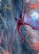 Carte artistique Cerf-volant des Enfers de mana (signature estampillée or) [Série artistique Innistrad : Chasse de minuit]