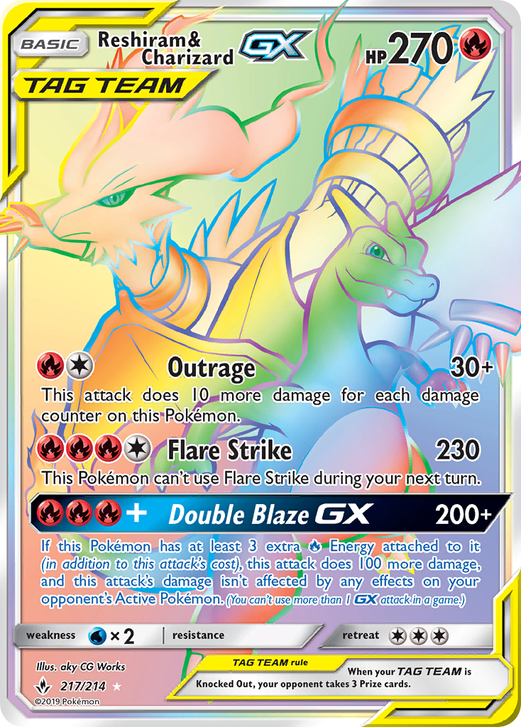 Reshiram y Charizard GX (217/214) [Sol y Luna: Lazos Indestructibles]