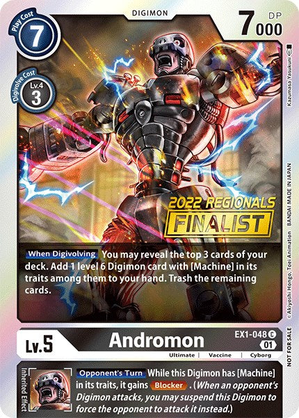 Andromon [EX1-048] (Campeonato Regional Online 2022) (Finalista Online) [Promos de la Colección Clásica]
