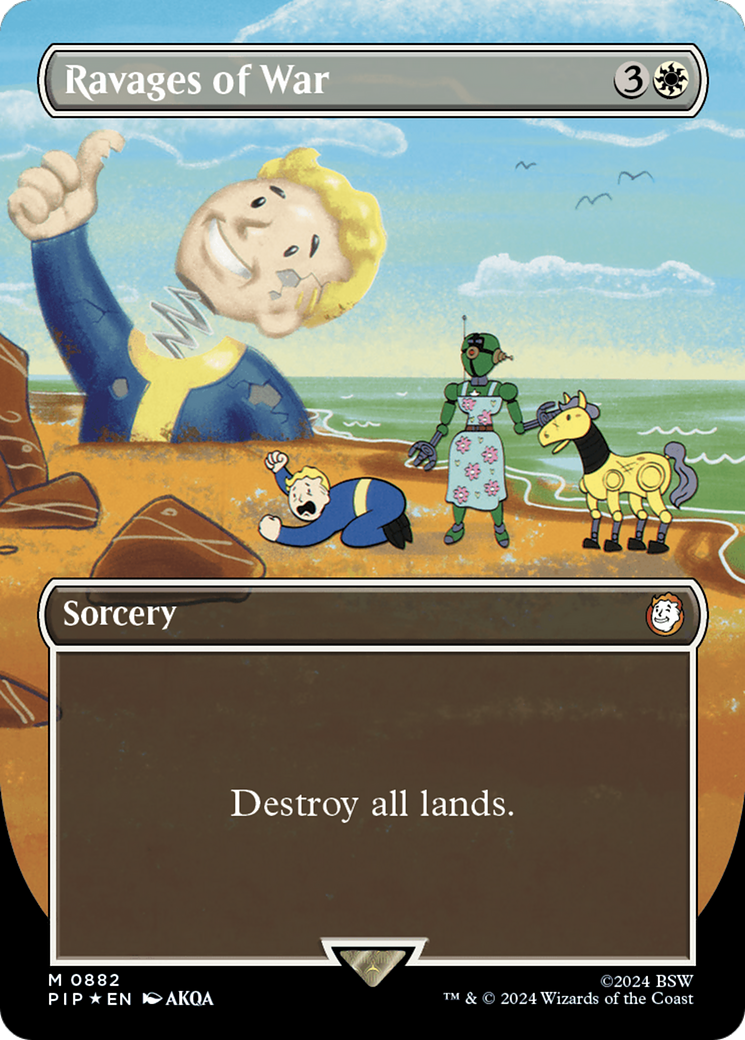 Estragos de guerra (sin borde) (foil iridiscente) [Fallout]