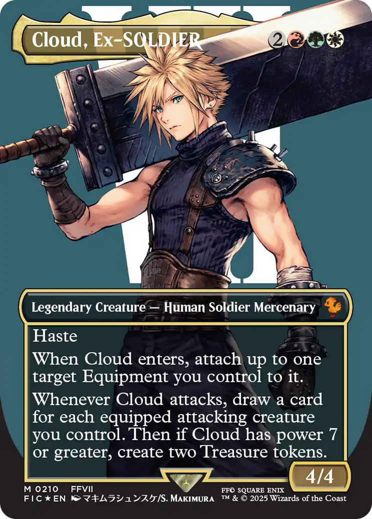 Cloud, EX-SOLDAT (Sans bordure) (Feuille de surtension) [FINAL FANTASY Commander]
