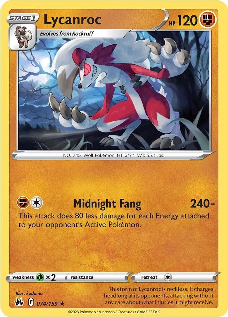 Lycanroc (074/159) [Espada y Escudo: Cenit Supremo]