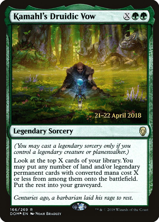 Le serment druidique de Kamahl [Cartes promos d'avant-première de Dominaria]