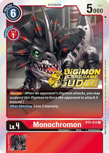 Monochromon [BT5-012] (Judge Pack 1) [Promos de Battle of Omni]