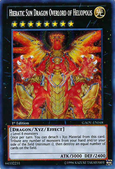 Dragon Solaire Hiératique Souverain d'Héliopolis [GAOV-FR048] Secret Rare