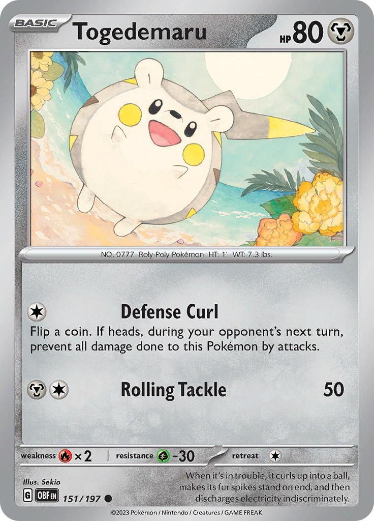 Togedemaru (151/197) [Escarlata y Púrpura: Llamas Obsidianas]