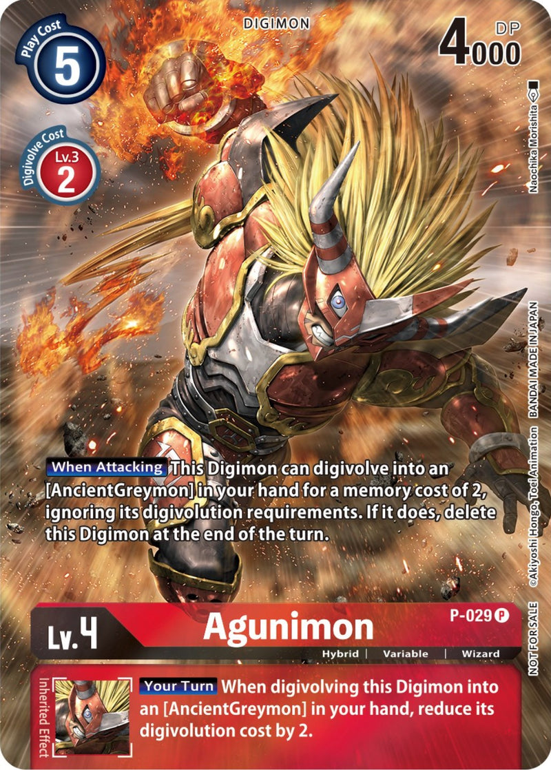 Agunimon [P-029] (Carta de Aniversario Frontier) [Cartas Promocionales]