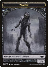 Ficha de doble cara Zombi // Gólem [Modern Horizons Tokens]