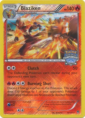 Blaziken (14/111) (Promo del Campeonato Nacional) [XY: Puños Furiosos]