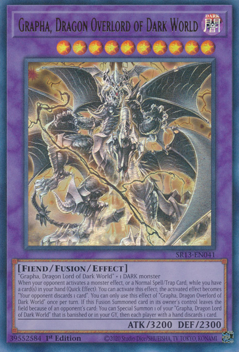 Grapha, Señor Supremo Dragón del Mundo Oscuro [SR13-EN041] Ultra Rara