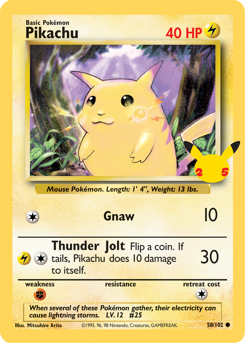 Pikachu (58/102) (Carta Jumbo) [Paquete de Primer Compañero]