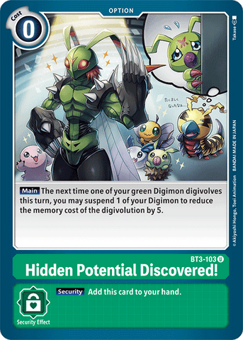 ¡Potencial Oculto Descubierto! [BT3-103] [Lanzamiento de Booster Especial Ver.1.5]