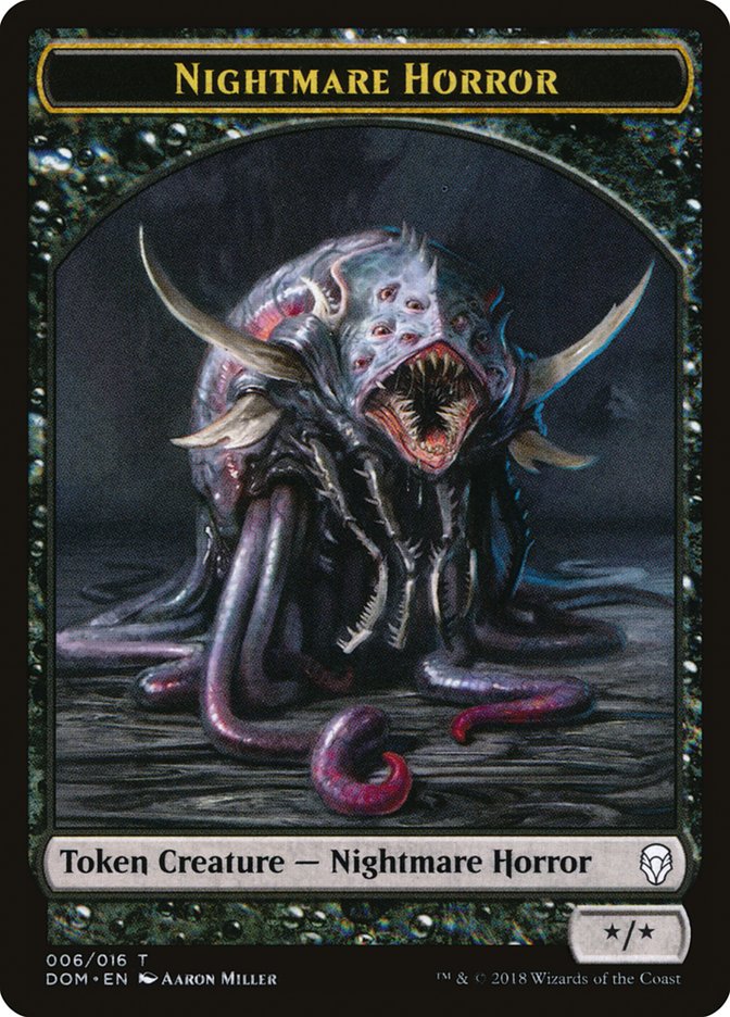 Jeton Cauchemar Horreur [Jetons Dominaria]