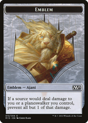 Emblema de Ajani Incondicional [Magic 2015 Tokens]