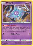Unown (92/214) [Sol y Luna: Truenos Perdidos]