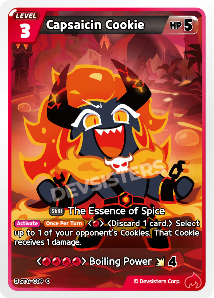 Image for Capsaicin Cookie (ST6-009) (ST6) - CookieRun: Braverse TCG