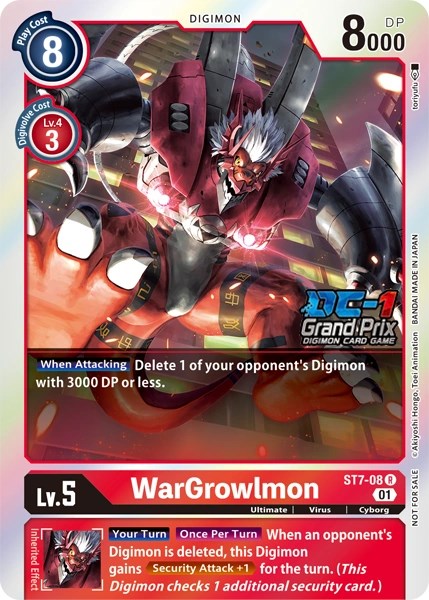 WarGrowlmon [ST7-08] (Estampada DC-1 2022) [Baraja de Inicio: Promociones Gallantmon]